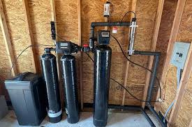 Close-up of a water softener system in Kansas City